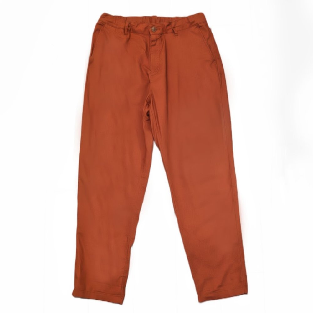 Uniqlo Pumpkin Colored Trousers, Size Large, NWOT